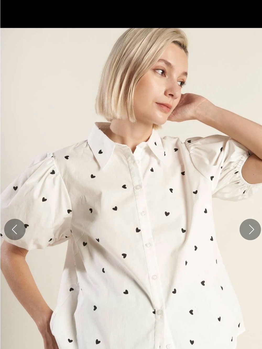 Women’s Granny Core Button Down Top White Black Peplum Coastal Grandma Size L